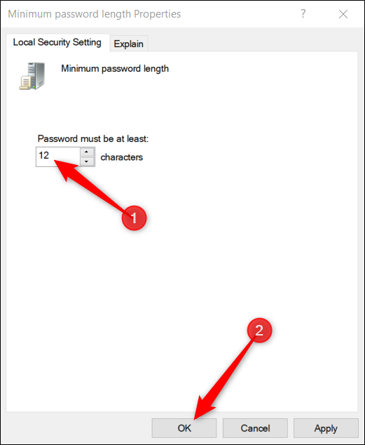 How To Set A Minimum Password Length In Windows 10 0765